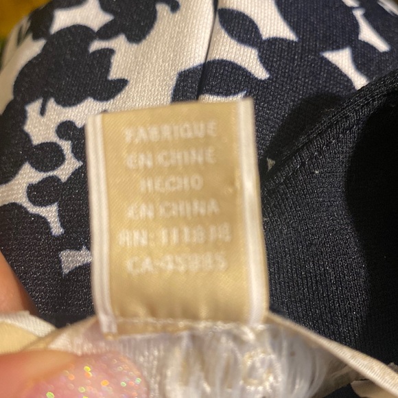 MICHAEL KORS "GEMMA" 💙🤍NAVY BLUE & WHITE🤍💙 FLORAL PRINT PONTE DRESS 🌟EUC🌟 - Picture 12 of 16